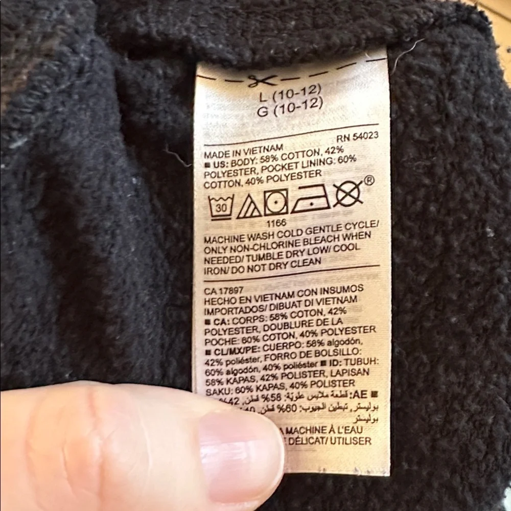 Old Navy Boy’s Black Athletic Sweatpant Fabric Shorts, Lg (10/12)